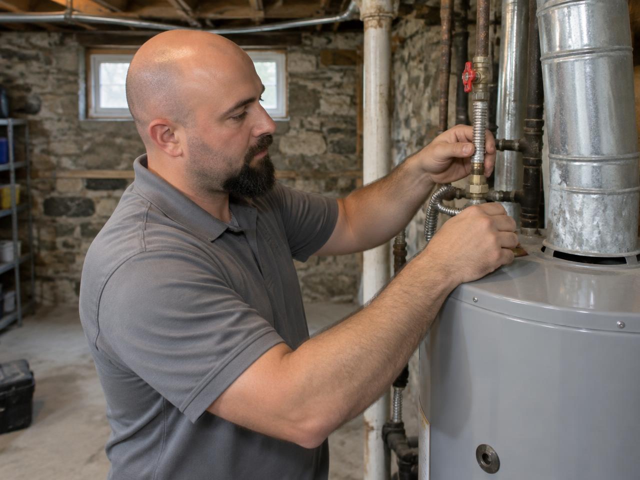 Connecting water lines in an older Auburn, NY stone basement