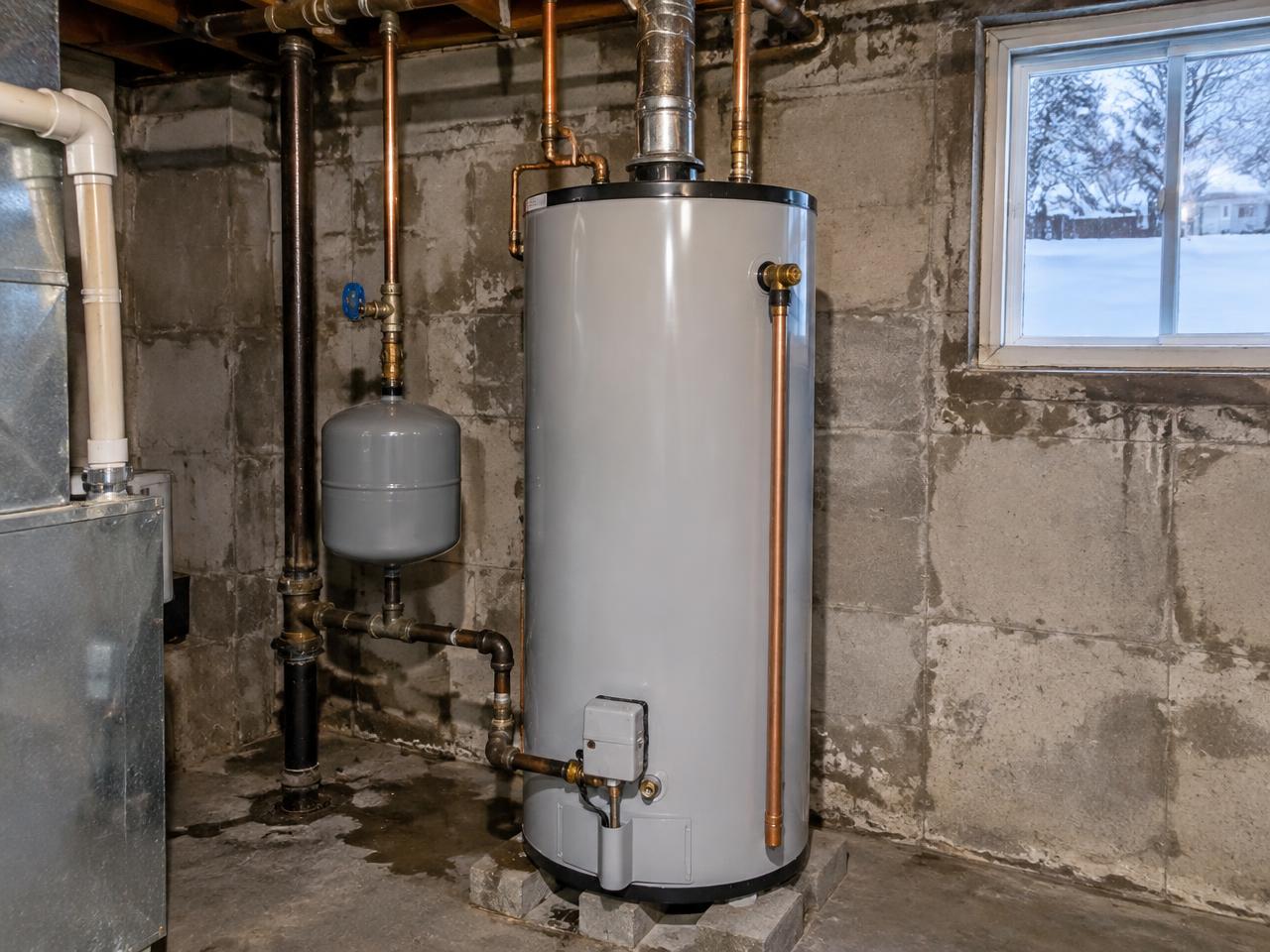 Testing hot water at a utility sink after a Watertown water heater replacement