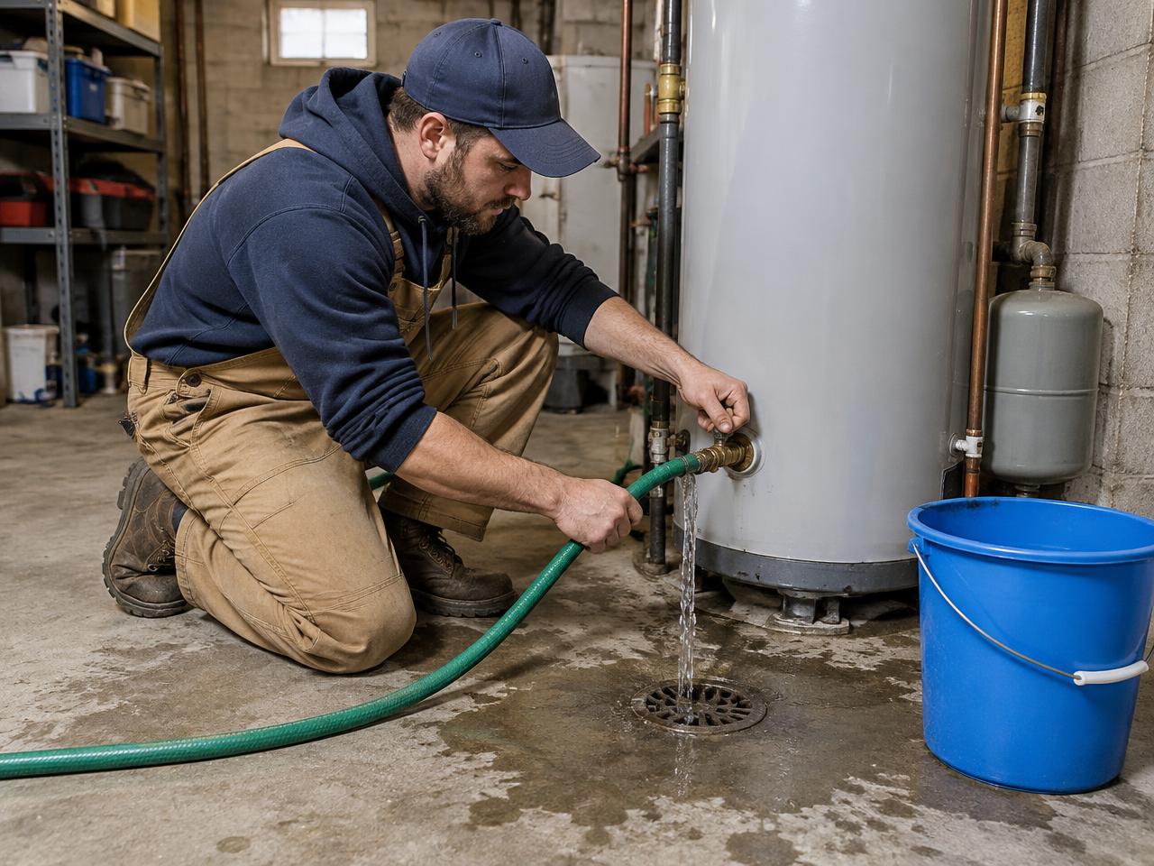 Water Heater Repair work in progress in a Central New York home