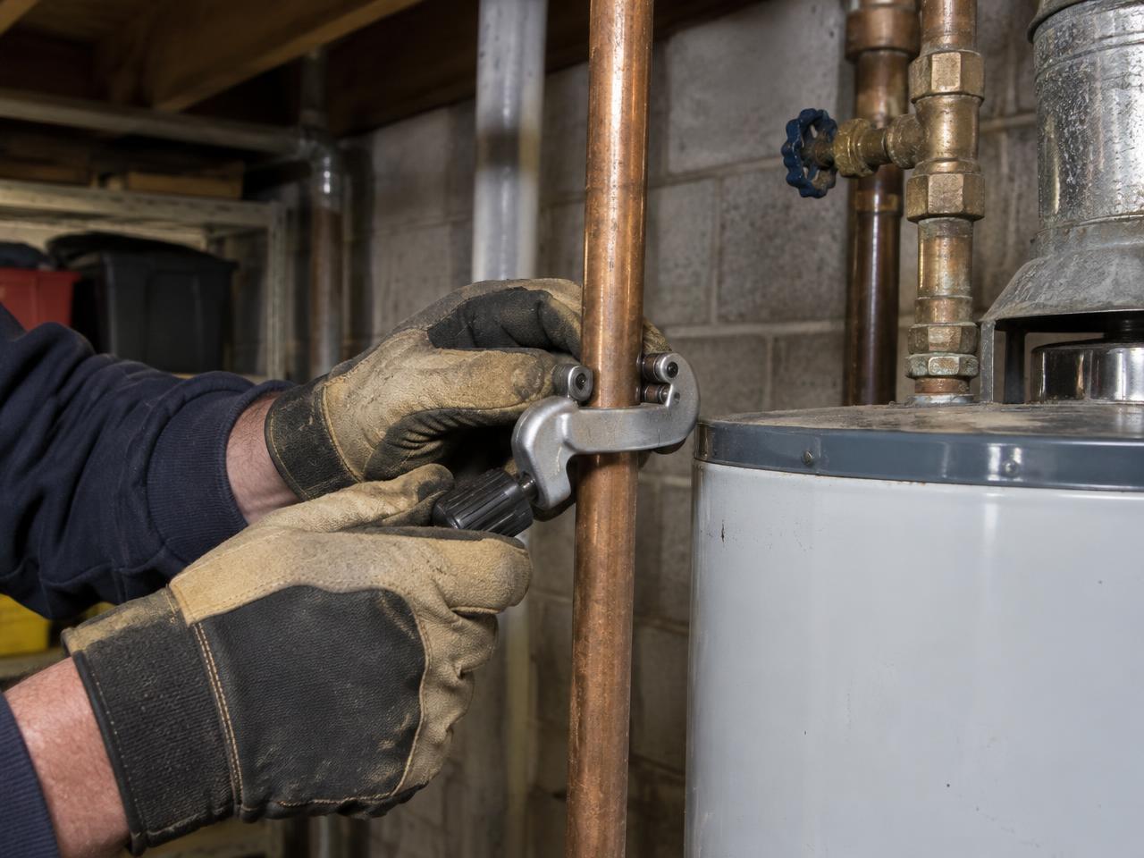 Old water heater removed from a Syracuse home for same-day replacement