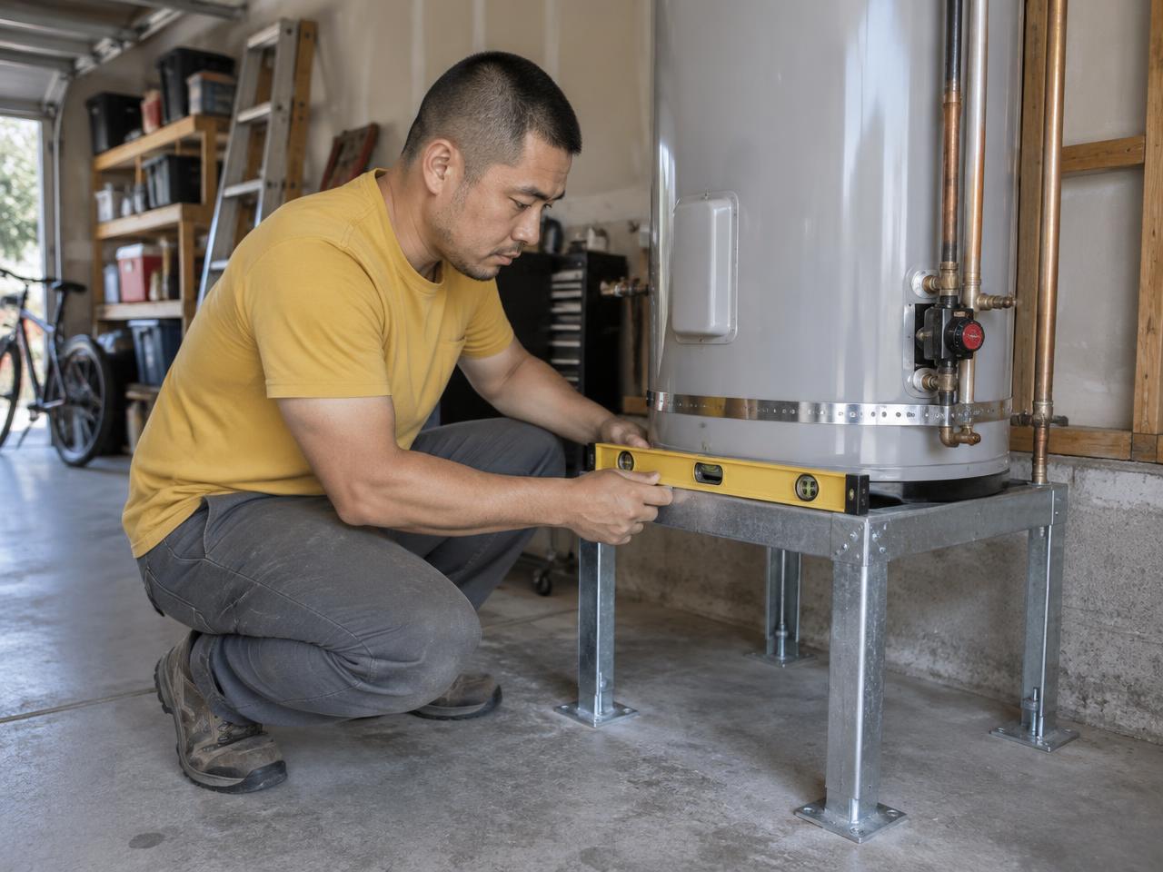 New relief valve and discharge pipe on a same-day water heater install